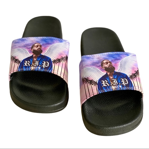 Nipsey Hussle Slides Sandals Size: 6 (Mens)